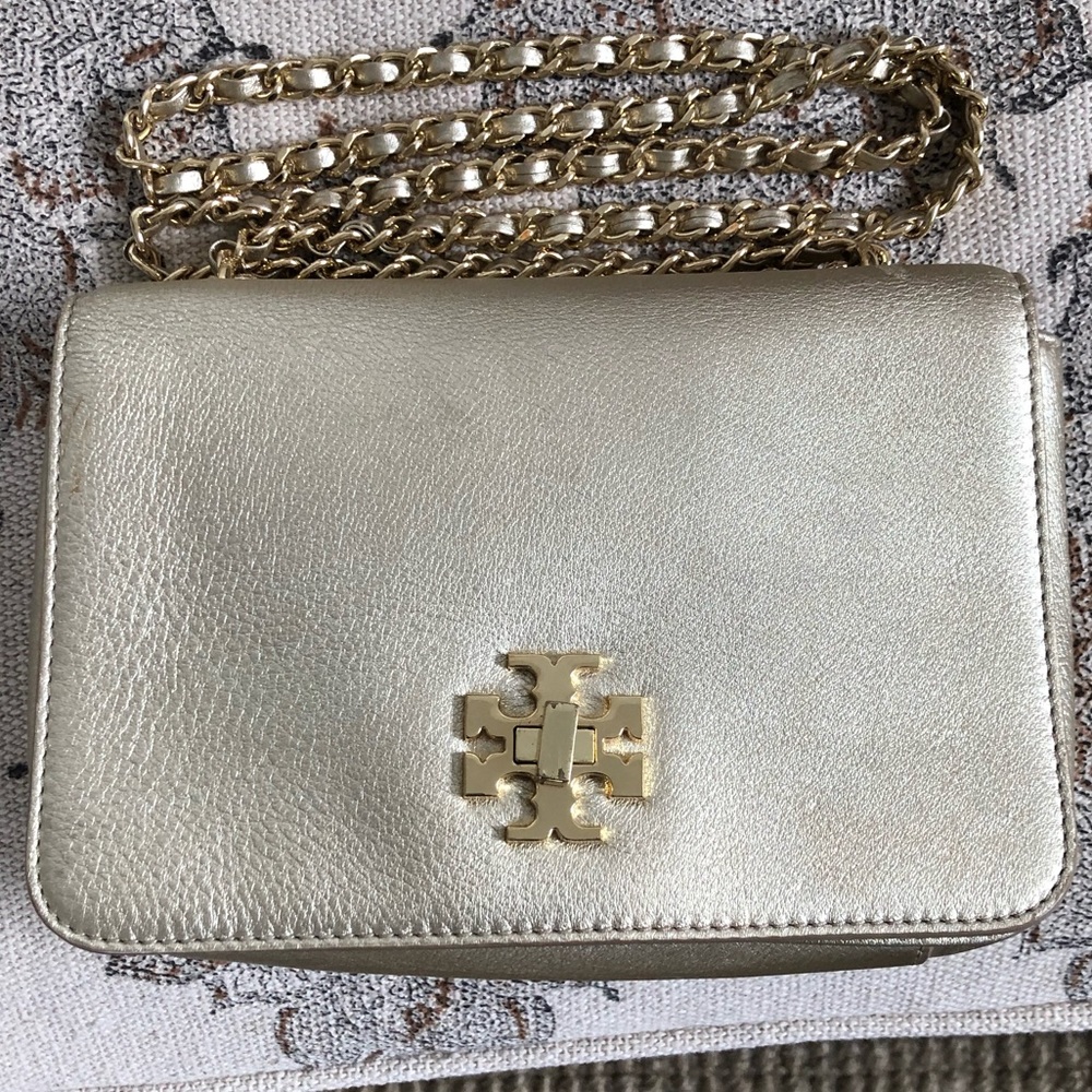 Tory Burch Gold Bag with Chain
